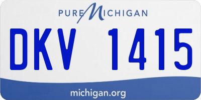 MI license plate DKV1415