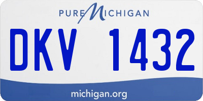 MI license plate DKV1432