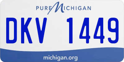 MI license plate DKV1449