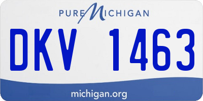 MI license plate DKV1463