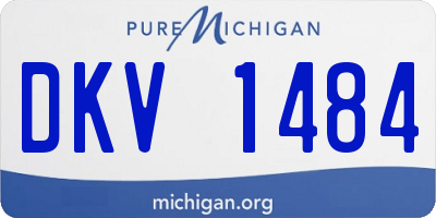 MI license plate DKV1484