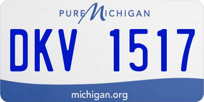 MI license plate DKV1517