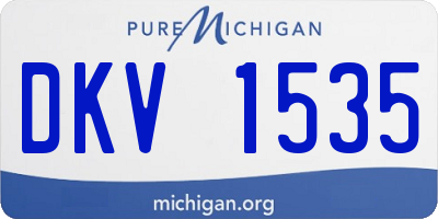 MI license plate DKV1535