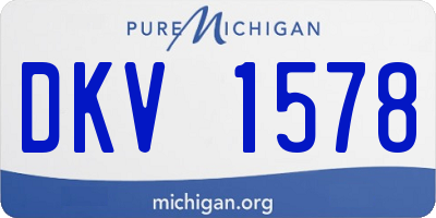 MI license plate DKV1578