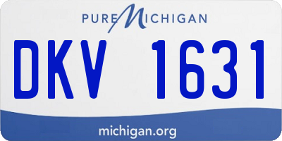 MI license plate DKV1631