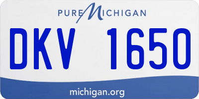MI license plate DKV1650