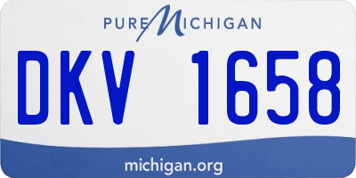 MI license plate DKV1658