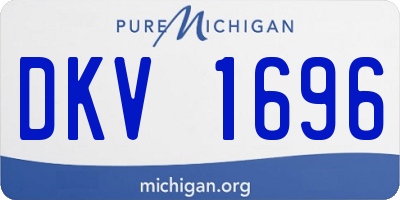 MI license plate DKV1696