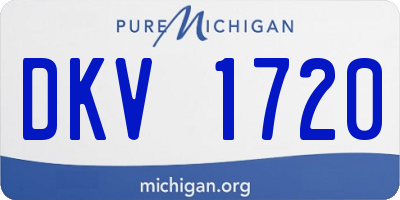 MI license plate DKV1720