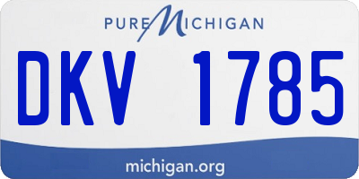 MI license plate DKV1785