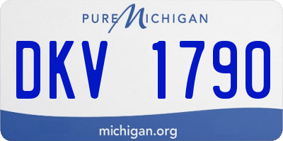 MI license plate DKV1790