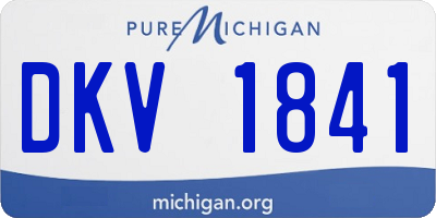 MI license plate DKV1841
