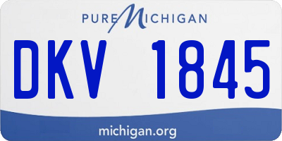 MI license plate DKV1845