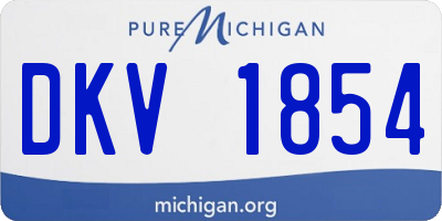 MI license plate DKV1854