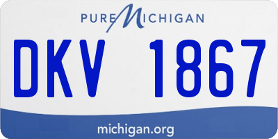 MI license plate DKV1867