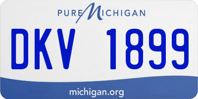 MI license plate DKV1899