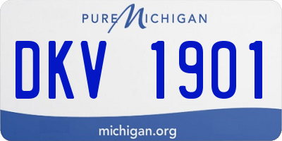 MI license plate DKV1901