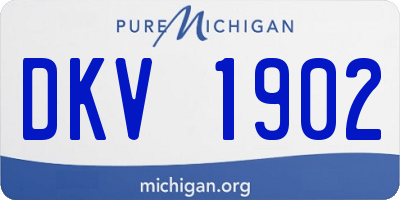 MI license plate DKV1902
