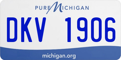MI license plate DKV1906