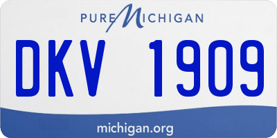 MI license plate DKV1909