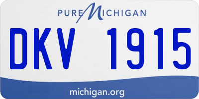 MI license plate DKV1915
