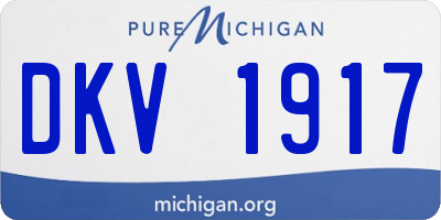 MI license plate DKV1917