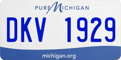 MI license plate DKV1929