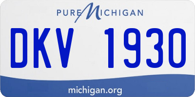 MI license plate DKV1930