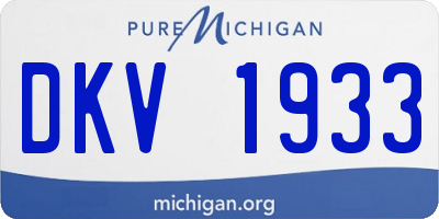 MI license plate DKV1933
