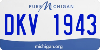 MI license plate DKV1943