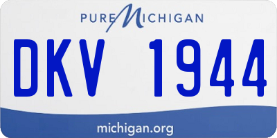 MI license plate DKV1944