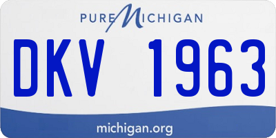 MI license plate DKV1963