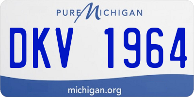 MI license plate DKV1964