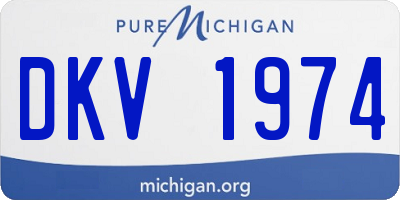 MI license plate DKV1974