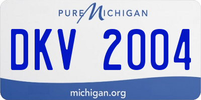 MI license plate DKV2004