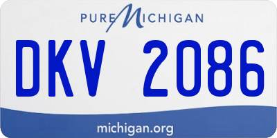 MI license plate DKV2086