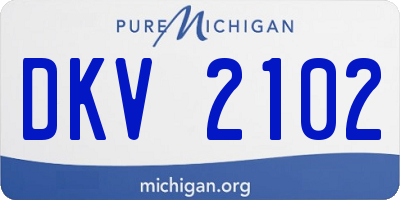 MI license plate DKV2102