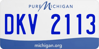 MI license plate DKV2113