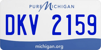 MI license plate DKV2159