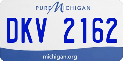 MI license plate DKV2162
