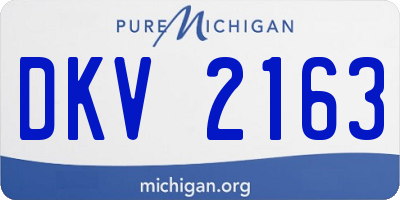 MI license plate DKV2163