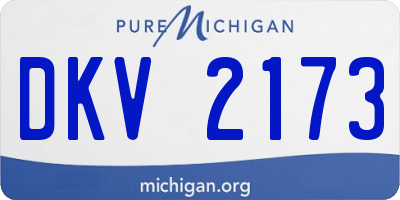 MI license plate DKV2173