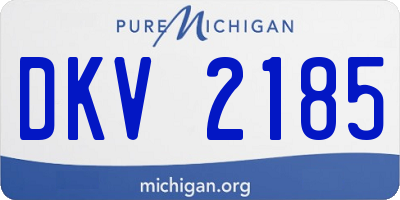 MI license plate DKV2185