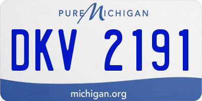 MI license plate DKV2191