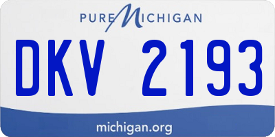 MI license plate DKV2193