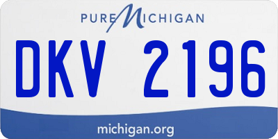 MI license plate DKV2196
