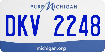 MI license plate DKV2248