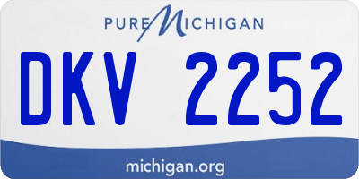 MI license plate DKV2252