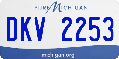 MI license plate DKV2253