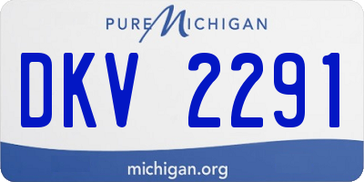 MI license plate DKV2291